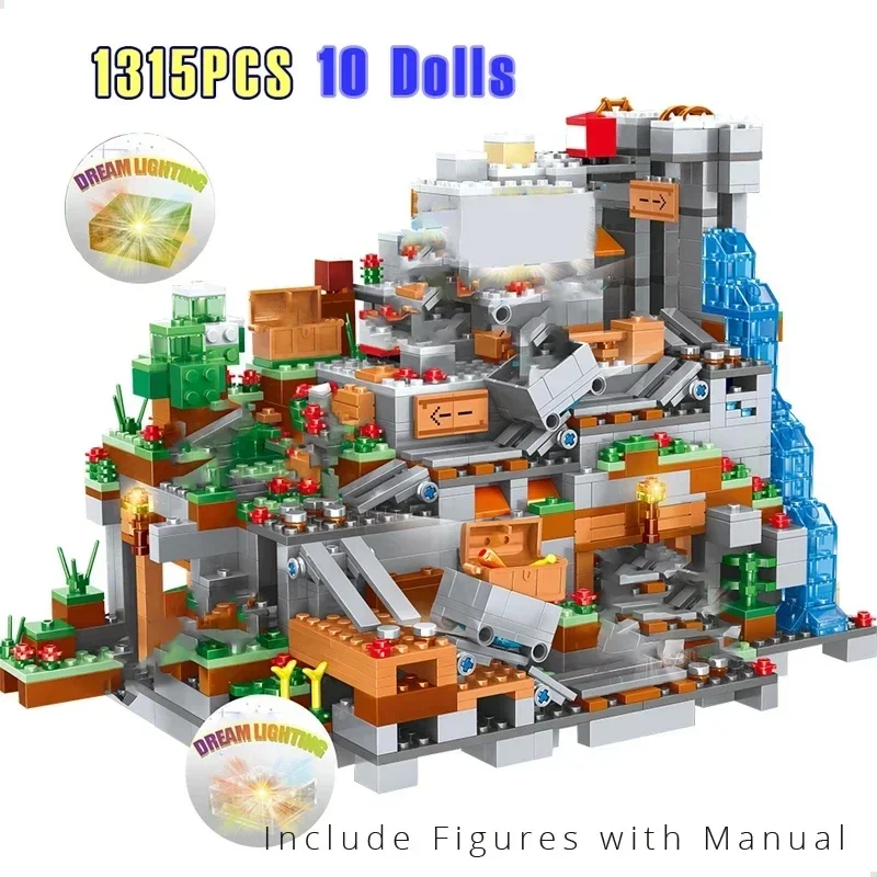 1315pcs The Village Special Edition Building Blocks With Steve Action Figures Compatible My World Set Toys