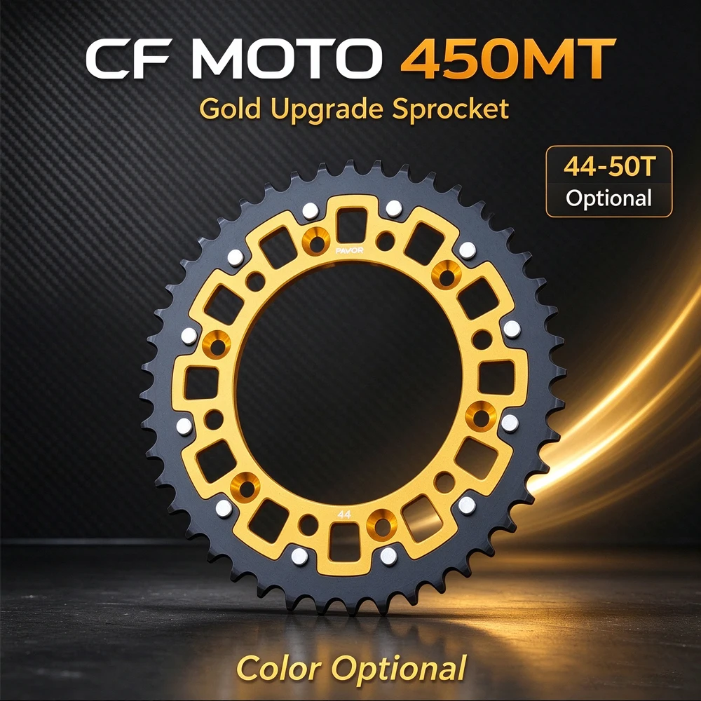 CNC Steel 520 Upgraded 14T Front 44T 47T 50T Rear Sprocket High Torque Mod For CFMOTO 450MT ADV Large Teeth Rear Drive Sprocket