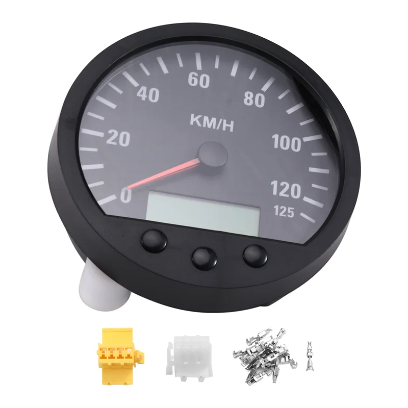 

9-36 В Универсальный 140 мм грузовой спидометр одометр 0-125 км/ч новейший с диаметром подсветки