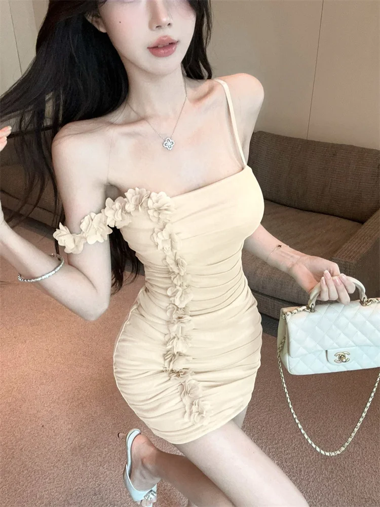 مثير زهرة تقسم ضمادة Bodycon فستان للنساء ضيق المناسب غمد مطوي فستان شبكي يزين الأشرطة الحلو كلوبوير #1