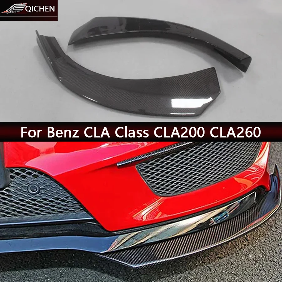 

For Mercedes Benz CLA Class CLA200 CLA260 Carbon Fiber wrap angle Car Front Bumper Splitter Corner Trim Cover body kit