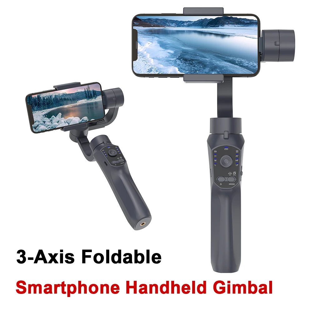 F10 3-Axis Smartphone Gimbal Stabilizer Foldable Handheld Gimbal for Smart Phone iPhone 14 13 12 Xiaomi Huawei Samsung