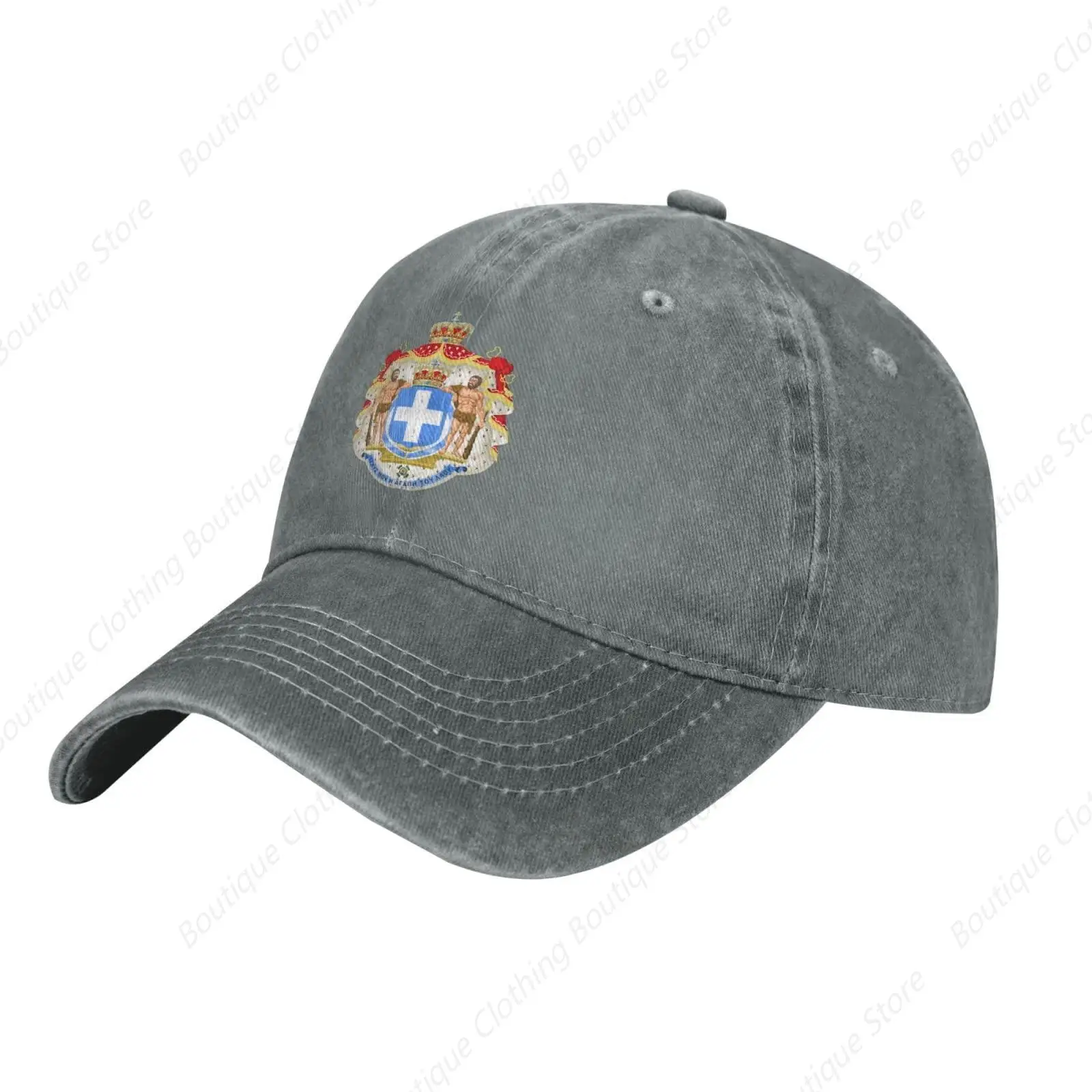 Royal Coat of Arms of grecia Blue Cross Denim Cap Driver Cap cappello da papà regolabile traspirante blu Navy