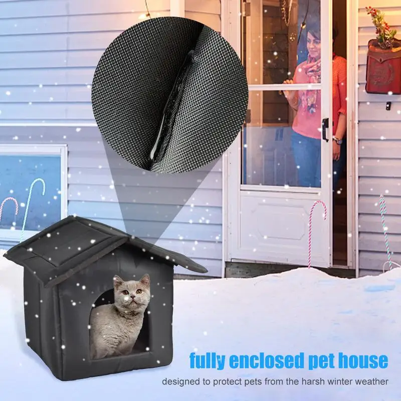 Winter Warm Waterproof Outdoor Pet House Cat Nest Thickened Cat Nest Tent Portable Travel Nest For Kitten Puppy Pets Supplies