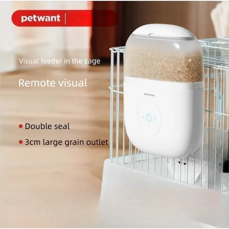 Cage Mounted Intelligent Timing Rabbit Feeder 200W Ultra-clear Camera APP Remote Monitoring Camera Pets Feeder Pet Products