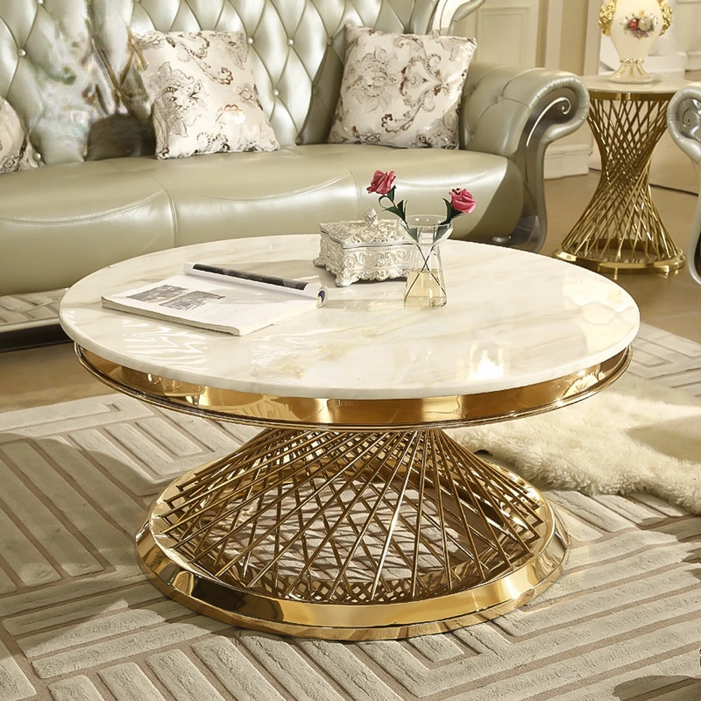 Home furniture round center table marble coffee tables modern luxury coffee table for living room