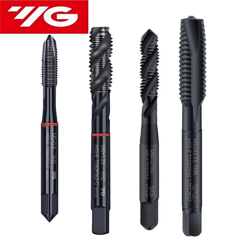 

South Korea YG HSSE INOX Machine Spiral Fluted Tap with Red Circle M1-M12 stainless steel Spiral Pointed Tap for Machine Tools