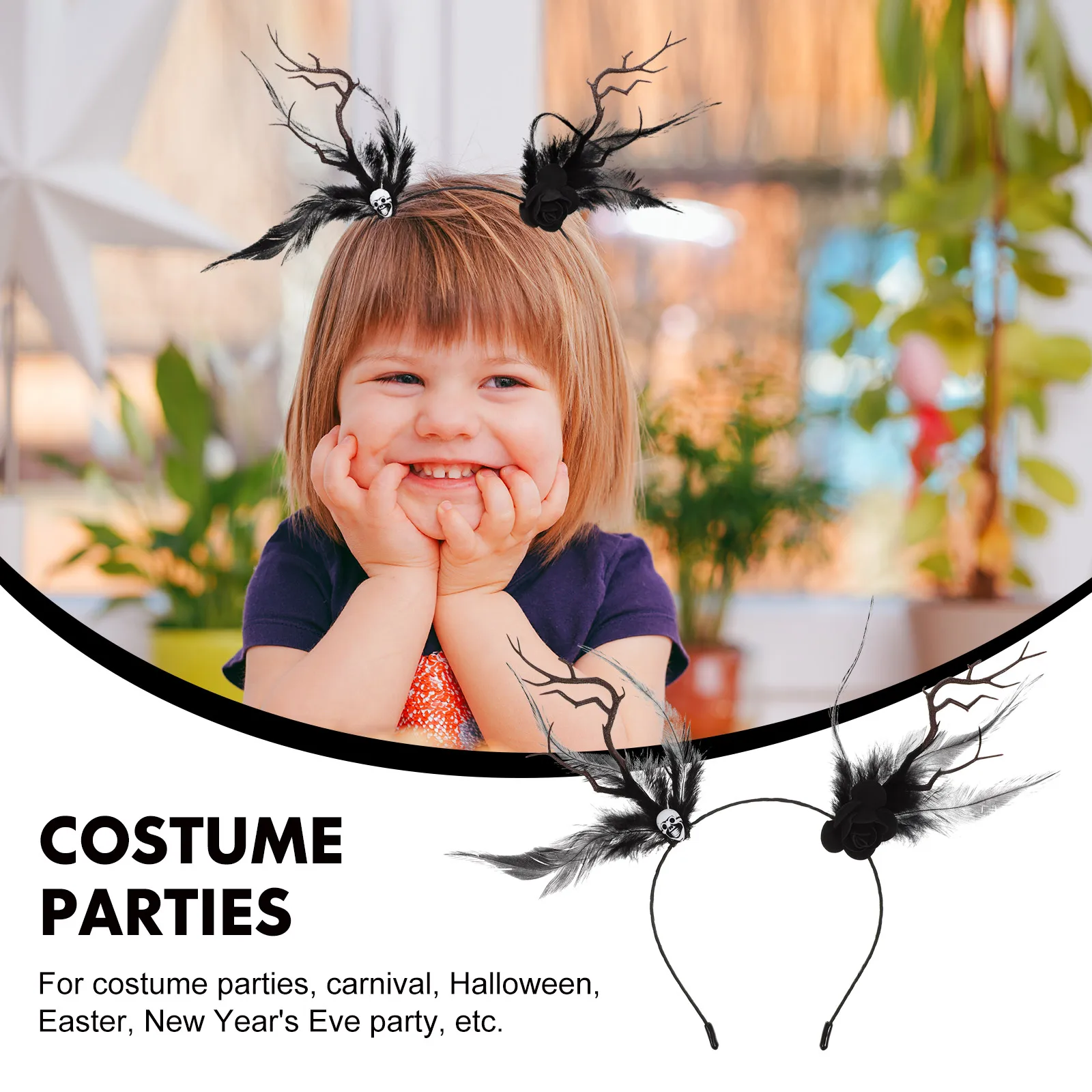 

Hairband Halloween Costume Party Accessory Unisex Masquerade Headband For Carnival Festival Cosplay Props Decor