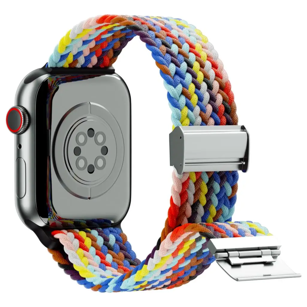 Braided Solo Loop For Apple watch band 45mm 44mm 40mm 41mm 42mm 38mm Elastic Nylon belt bracelet iWatch serie 3 4 5 se 6 7 strap