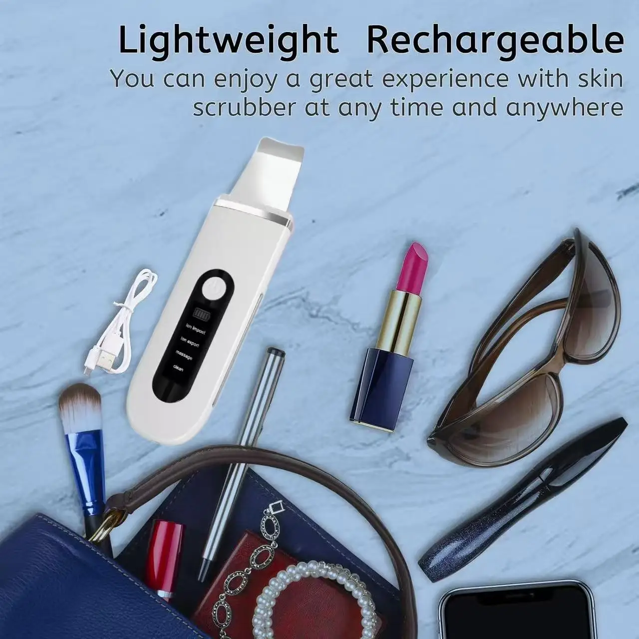 آلة تنظيف الوجه العميق بالموجات فوق الصوتية، منظف البشرة، إزالة الأوساخ، الرؤوس السوداء، تقليل البقع والتجاعيد، تبييض الوجه #6