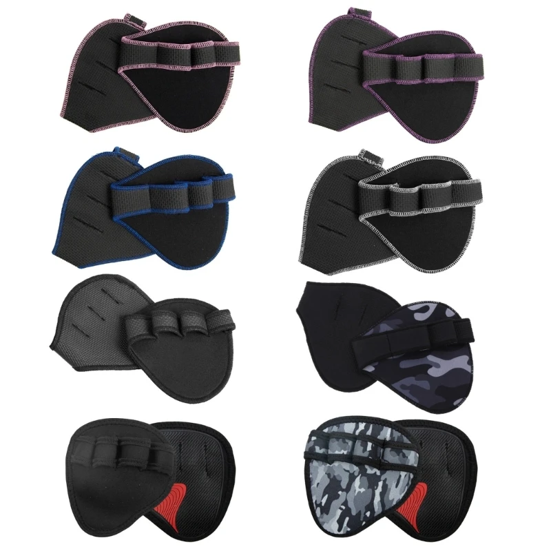 Pull Up Grips Pads with 4 Finger Loop Lifting Sweat Proof Pads for Calisthenics and Powerlifting Workout Glove for Gym