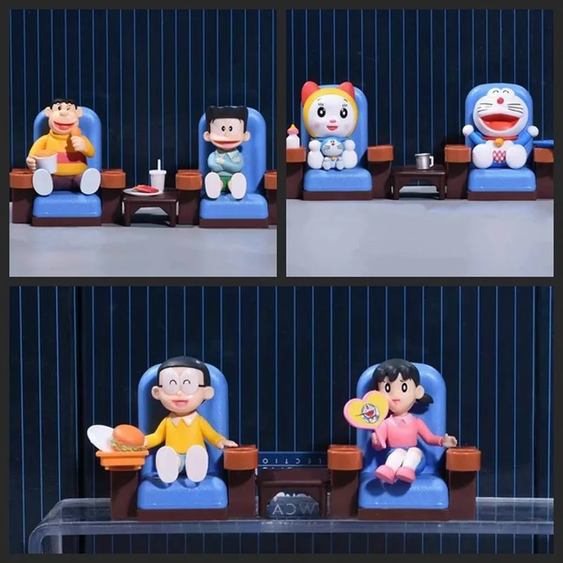 

Фигурка Doraemon глухая коробка, модель Doraemon Fat Tiger Cinema Series, аниме Мультяшные украшения могут быть собраны и подарки