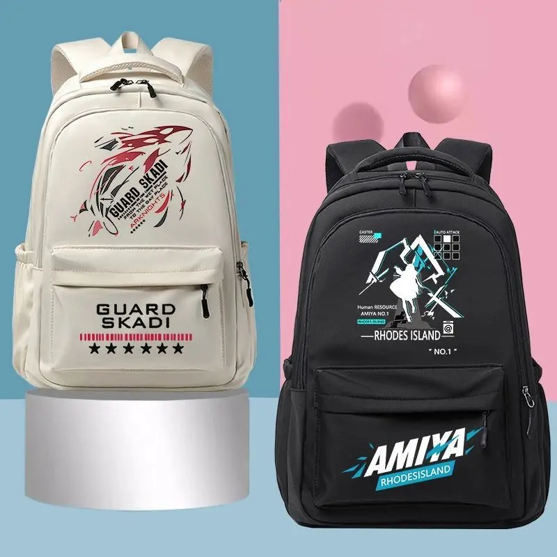 Arknights Backpack Men Women, New Model High Middle School, Elementary Students, Lightweight And Large Capacity School Bag For A