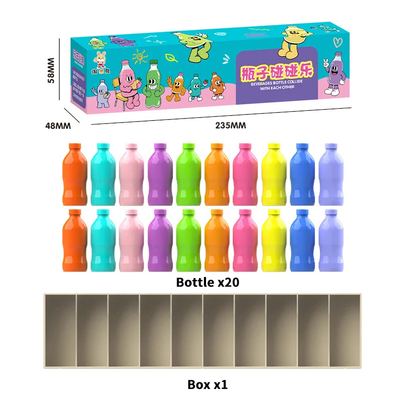 [JT] 20 pezzi di bevande abbinate ai colori giocattoli formazione della memoria puzzle educativo interattivo giocattolo di apprendimento in età prescolare per i più piccoli bambini