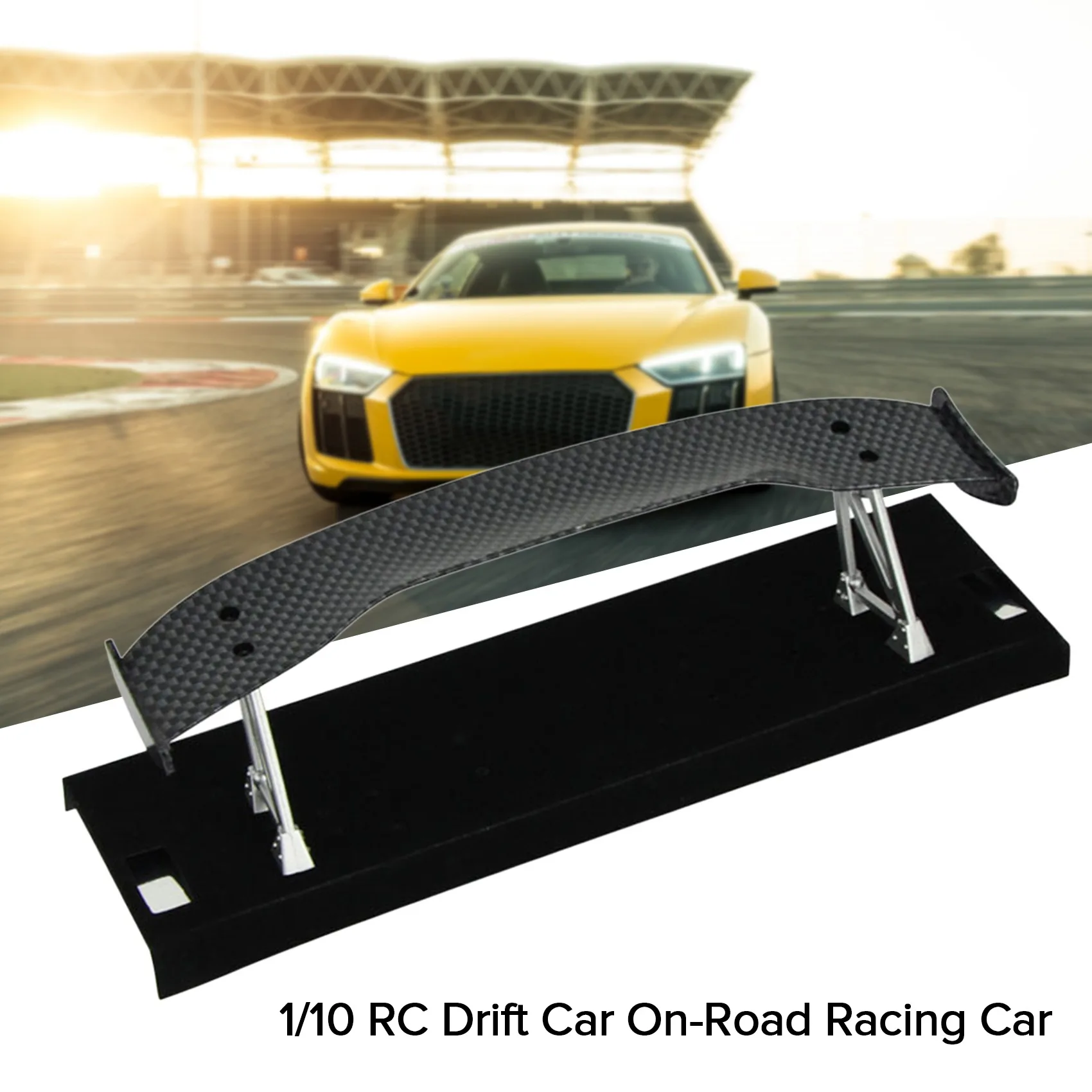 Carbon Fiber Tail Wing Rear Spoiler for 1/10 RC Drift Car On-Road Racing Car Upgrade Parts