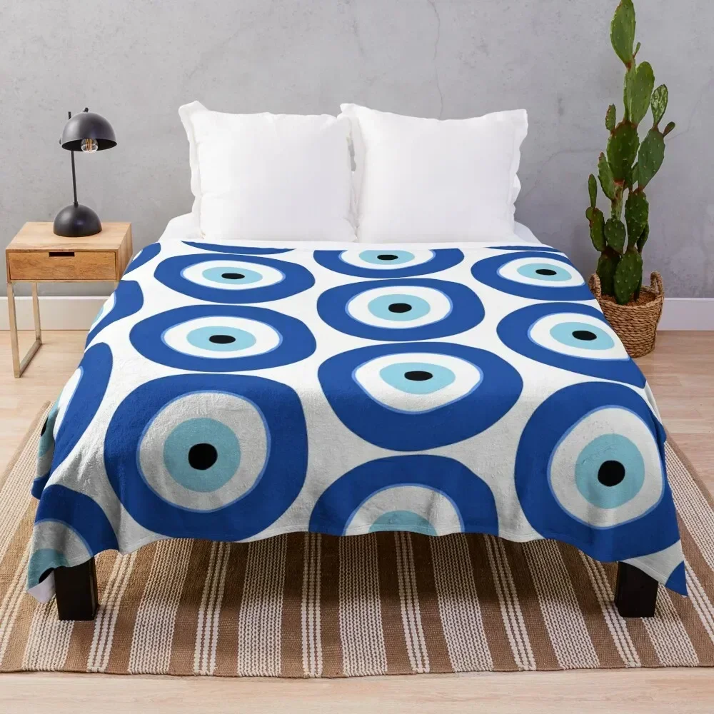 

Nazar Evil Eye Protection Throw Blanket Weighted christmas gifts Warm Plush Blankets