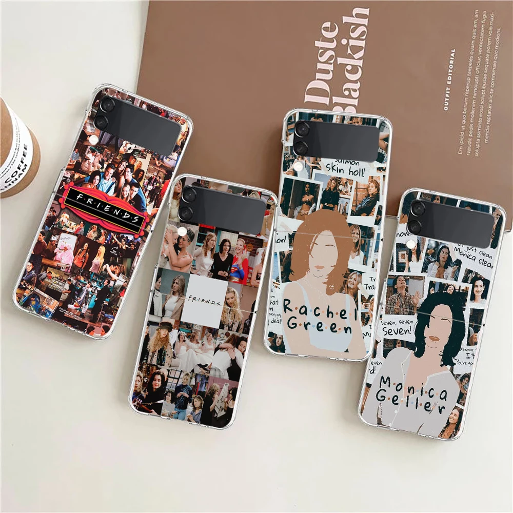 Friends TV Show Characters Hard PC Phone Case For Samsung Galaxy Z Flip 6 5 4 Transparent ShockProof for Samsung Z Flip 3 Shell