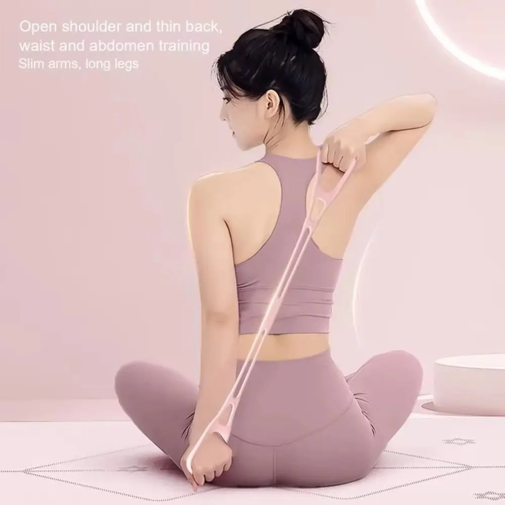 Chest Expander 8 Shaped Tensioner Yoga Tool Muscle Stretching Solid Color Workout Resistance Band Safe Yoga Training