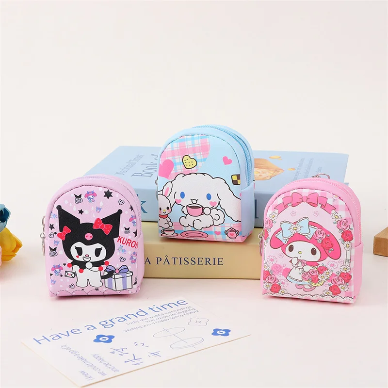 12 pcs/lot Sanrio Kuromi Melody Cinnamoroll Pencil Case Cute Pencil Box Coin Purse Stationery Pen Bag School Supplies