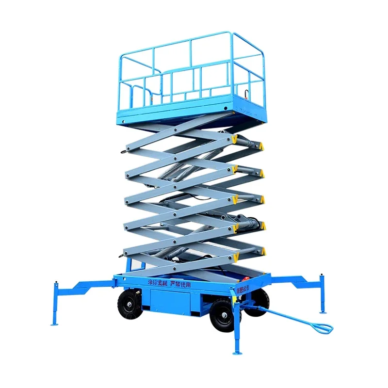 500kg 300kg 200kg mobile electric lifting equipment 14m 16m cargo lift work platform aerial scissor type hydraulic lifter