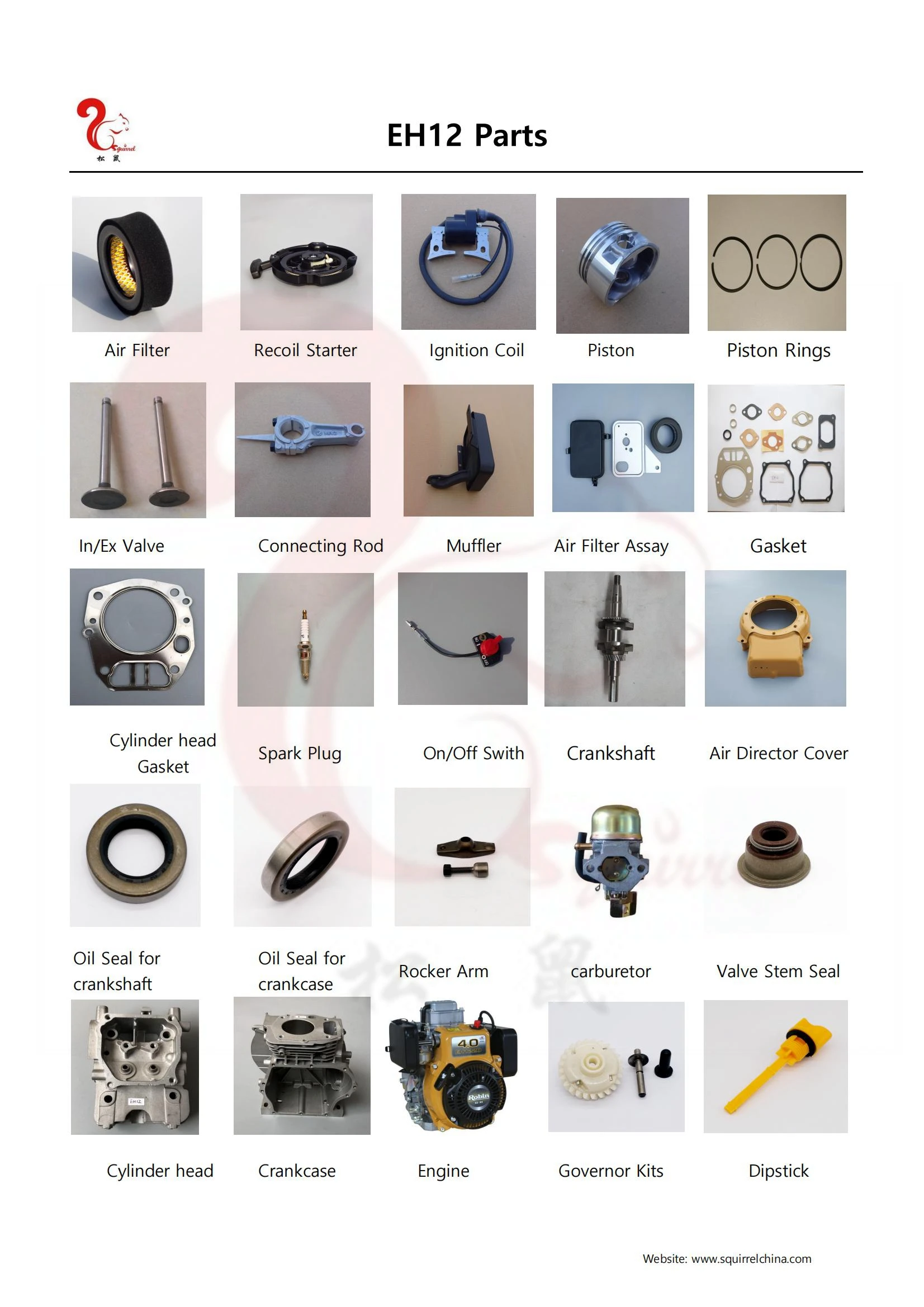 factory outlet high quality Robin EH12 gasoline engine complete machine four-stroke engine