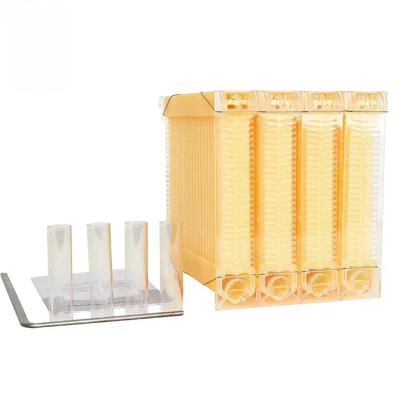 Four Spleen Flow Hive Boiled Wax Cedar Mini Self-flowing Honey Bee Hive Beekeeping Middle Bee Complete Set 25.5*38*120cm