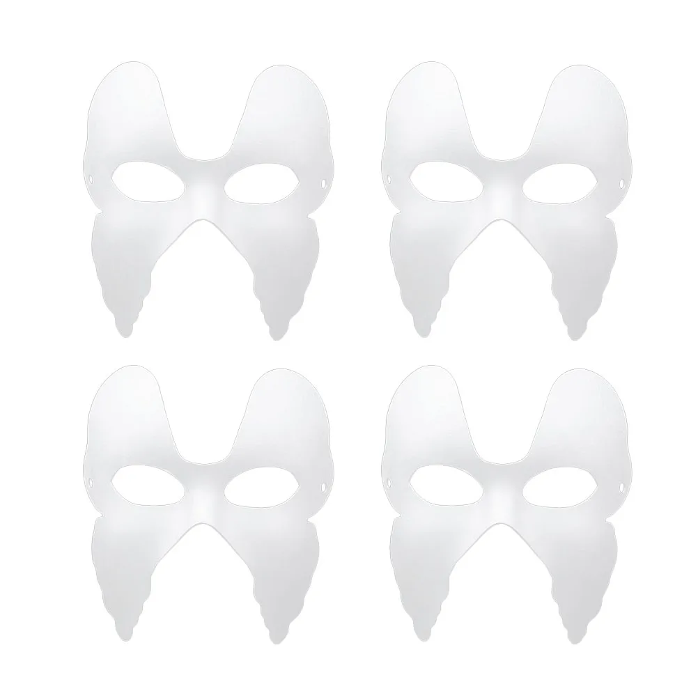 

8Pcs Paper Pulp White Blank Masks DIY Unpainted for Halloween Masquerade Costume Party Painting Craft DIY Mask