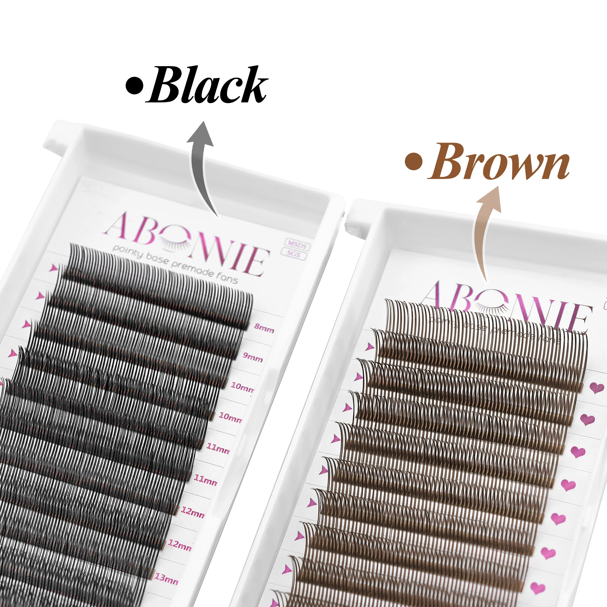 Abonnie Brown 5D Flowering Fairy Lash Extensions Individual Lashes Volume Soft 5D W Style Flora False Eyelashes