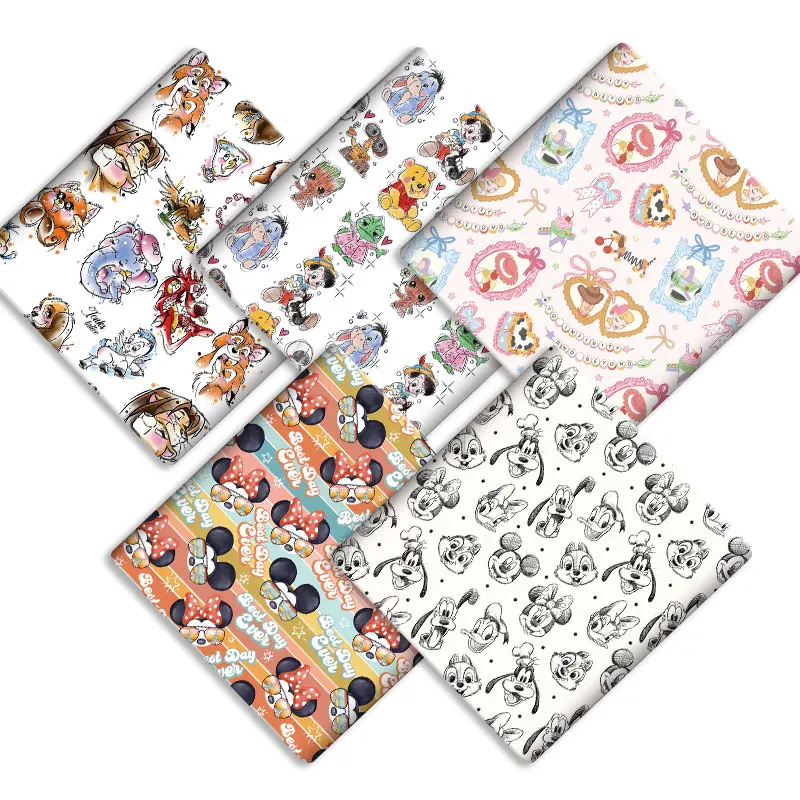 

Disney Cartoon DIY handmade sewing patchwork quilting baby dress home sheet 140cm printed sewing kids fabric