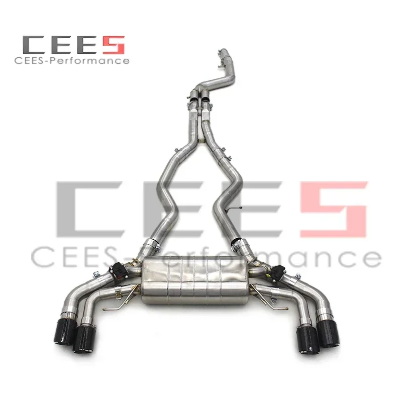 CEES Catback Exhaust Catless Downpipe For BMW M240i M240 B58 3.0T 2017-2023 Muffler Exhaust Downpipes without cat