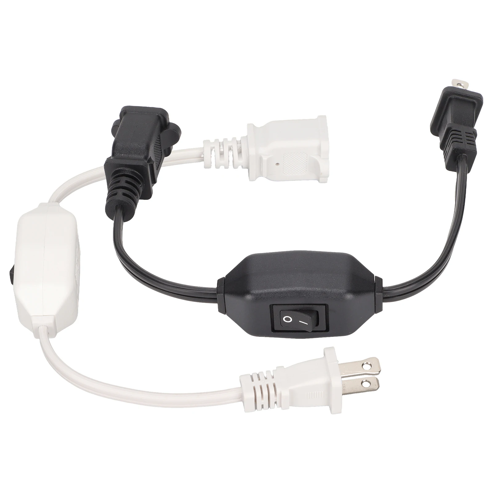 Power Extension Cord with Switch 1-15P to 1-15R Adapter Cable AC 125V 2-Pin Male/Female Power Extension Cord