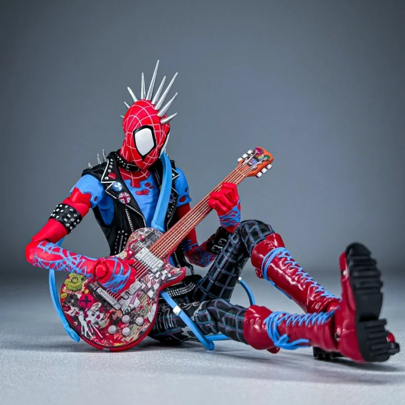 Juguete de Acción Original de Spider-Man: Spider-Punk Hobie Brown, Modelo Articulado, Regalos de Cumpleaños