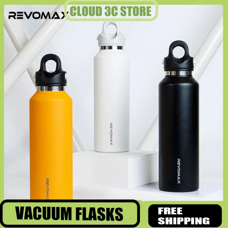 

Revomax Изолированные бутылки из нержавеющей стали, спортивная бутылка для воды для кемпинга на открытом воздухе, герметичная термочашка, подарки для мужчин и холода
