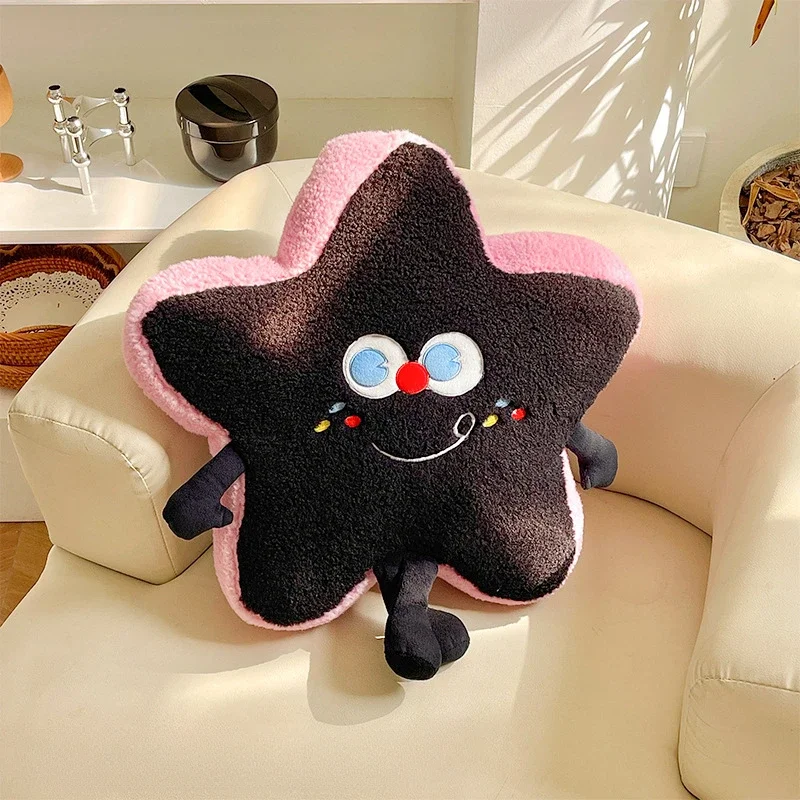 New Style Five Pointed Star 2 Colors Soft Plush Stuffed Doll Toys Hobbies Exquisite Pillow Home Decoration Birthday Gifts Girls