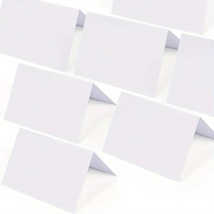 1/5/10/20/50/100pcs Embossed Place Cards | 5.08x8.89cm Fillable Banquet Seat Cards, Escort Cards, Name Cards for Wedding, Table,