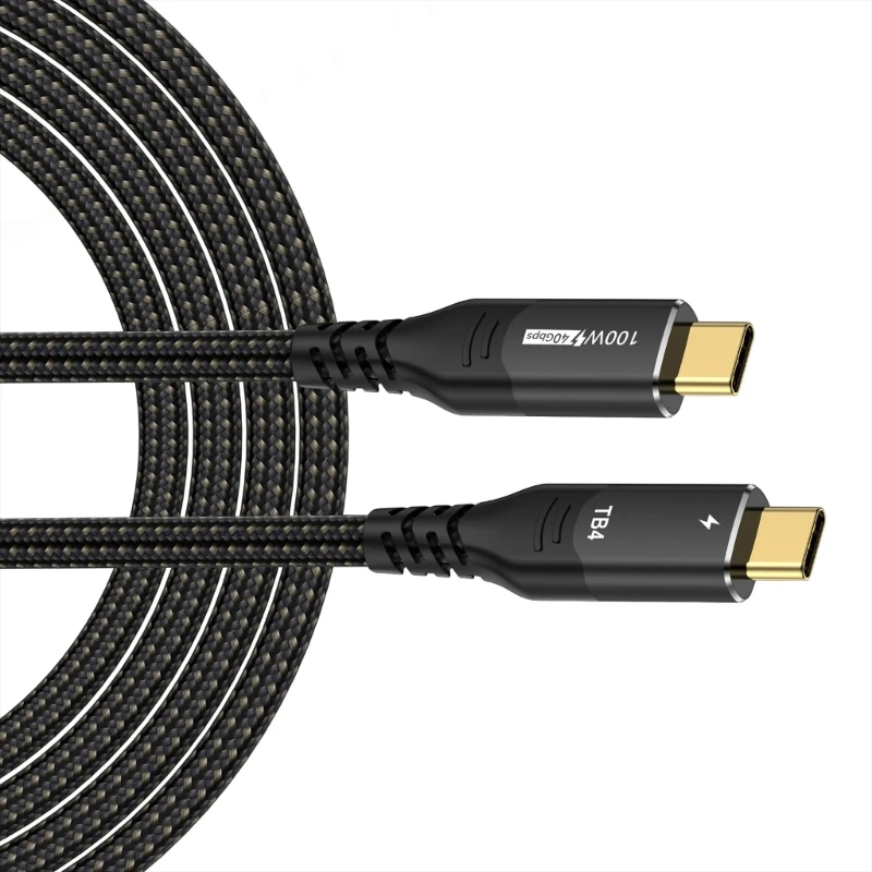 

Type-C to Type-C Thunderbolt-compatible 4 Cord Advanced 8K Data Cable 40Gbps Transfer 100W Power Delivery