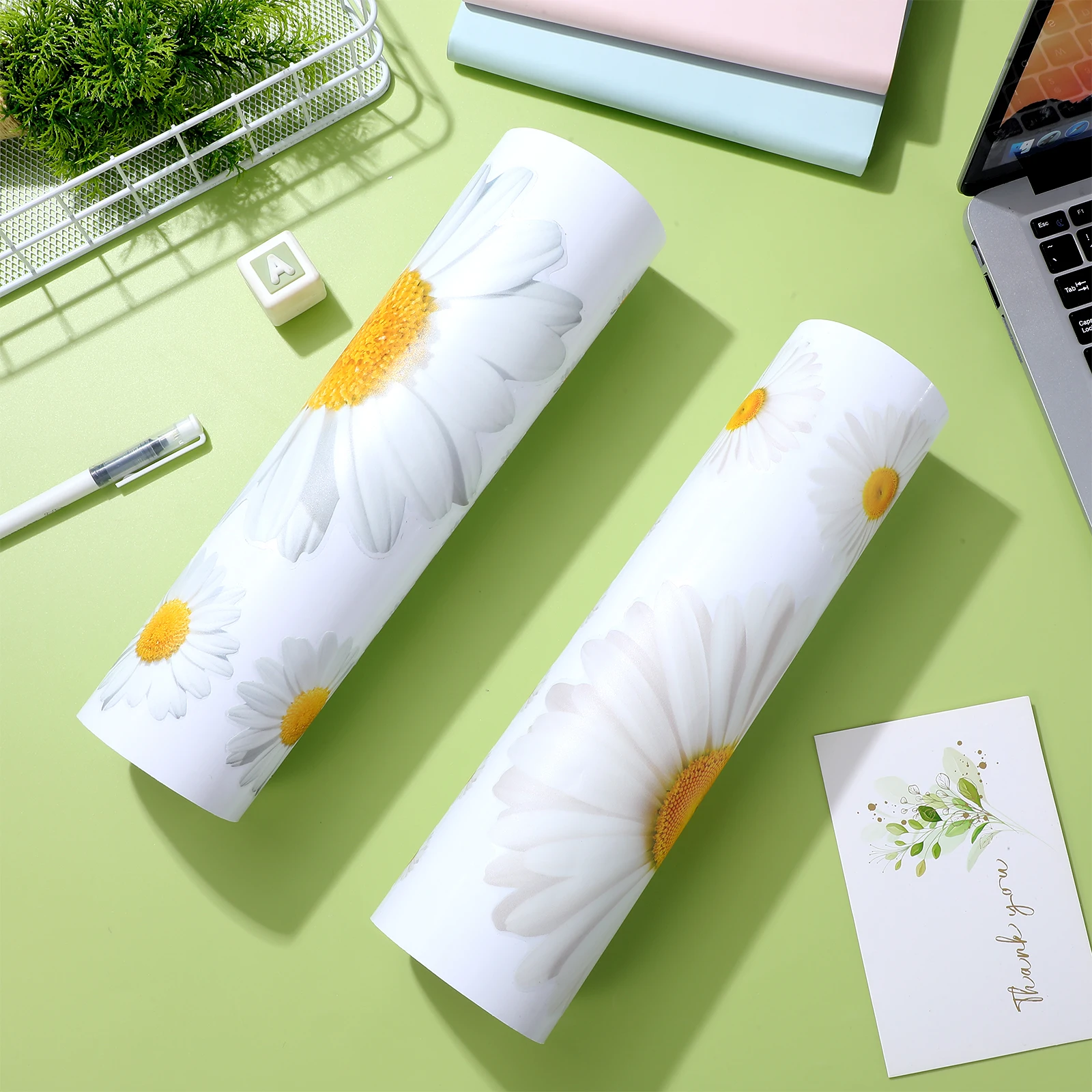 

Daisy Wall Sticker Removable PVC Floral Pattern Home Decor Sticker Bedroom Kitchen Glass Decorative Decal Wall Decal