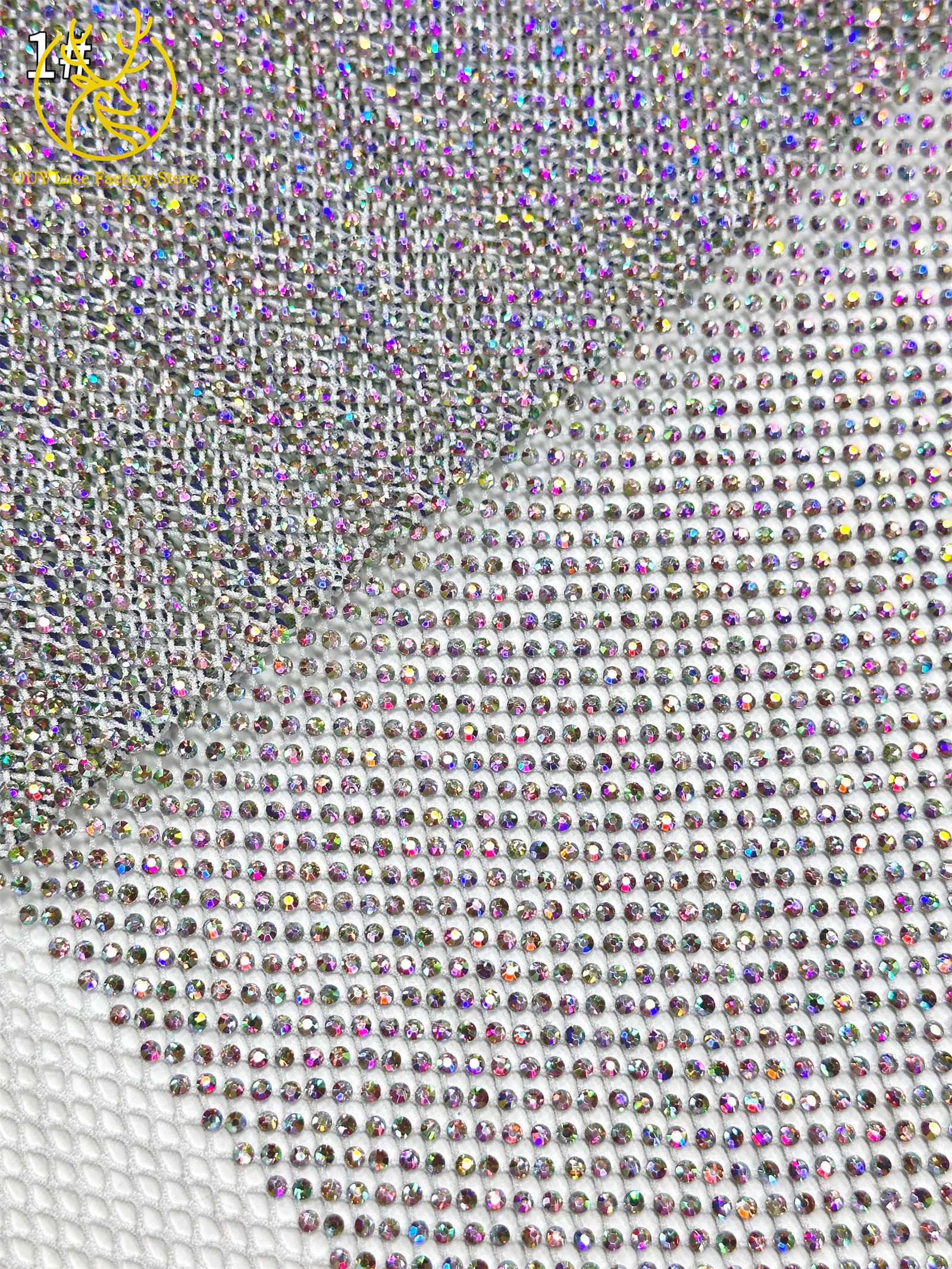 Hochwertiger Dubai-Steindiamant-Netzspitzenstoff Luxuriöser Afrikanischer Spitzenstoff Nigerianisches Nähmaterial für Damen-Abendkleider 2,5 Yards – Detail 10