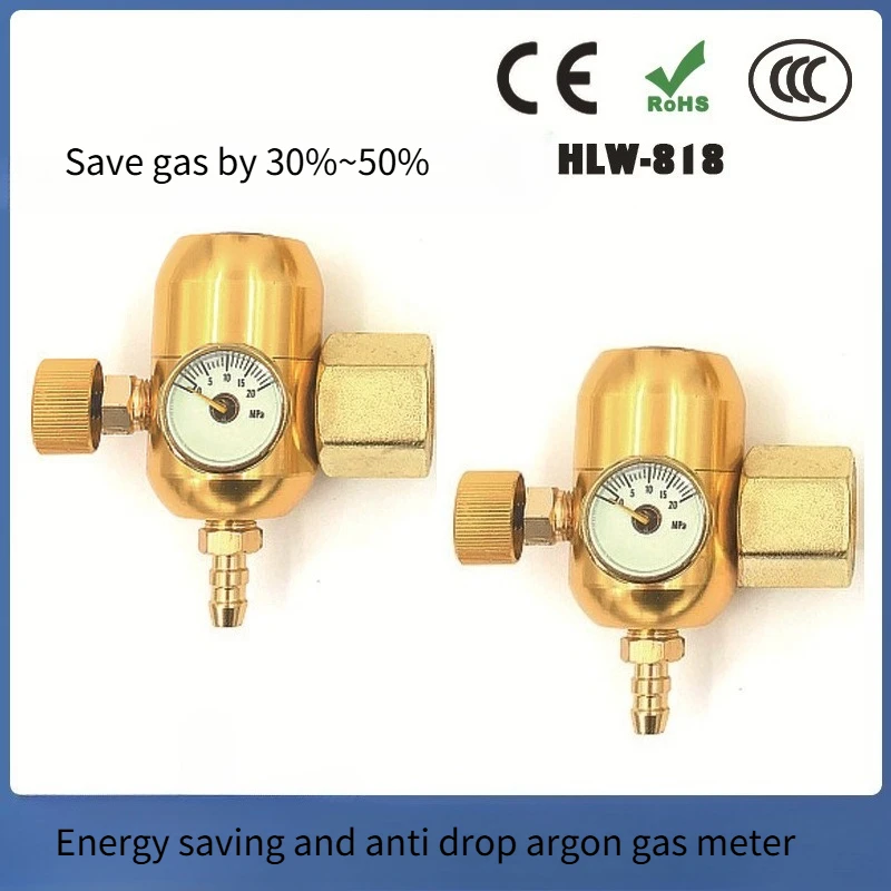 

Pressure gauge anti drop 818 argon gas gauge pressure regulator gauge argon arc welding pressure reducing valve saves 50% gas