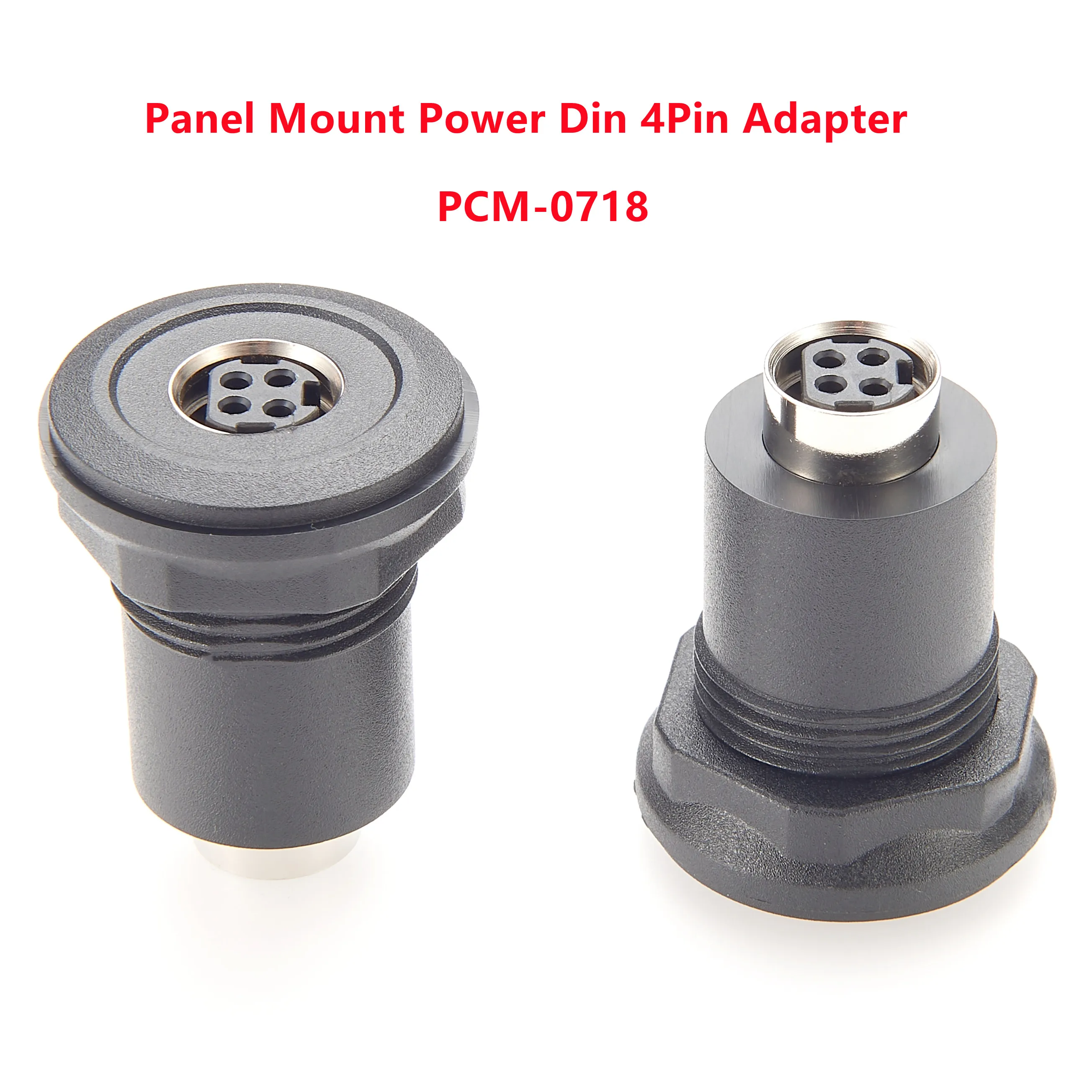 Power Din 4Pin Female to Female Coupler Converter Round Flush Panel Mount DIN 4Pin Audio Bulkhead Feedthrough Adapter Socket