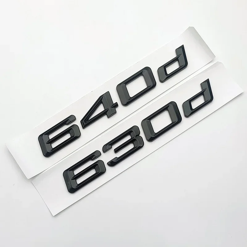 3D ABS Black Car Rear Trunk Badge Sticker Decal Cover For BMW 6 Series GT F06 F12 F13 Logo 630d 640d Emblem Letters Accessories