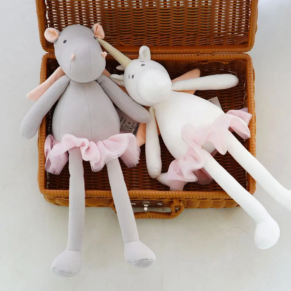 40 cm nijlpaarden knuffels met vleugel lange been schattig eenhoorn speelgoed voor kinderen kindercadeaus