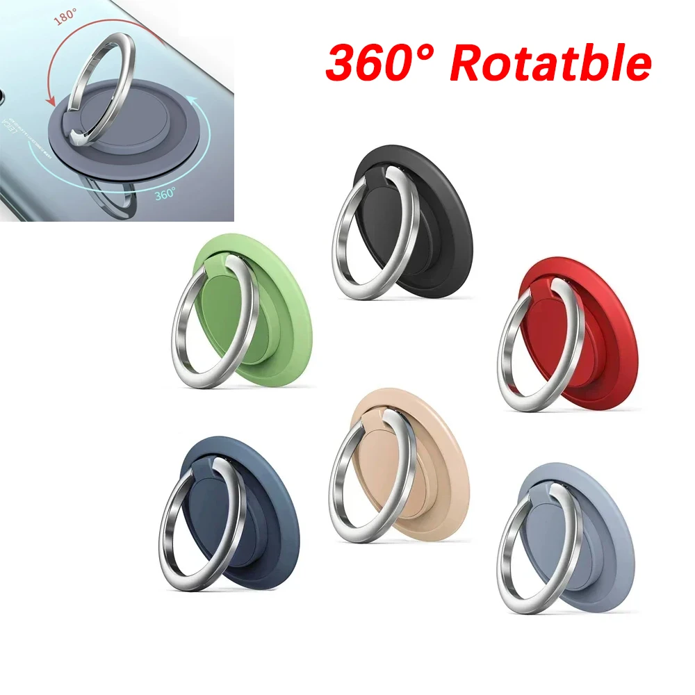 Finger Ring Holder Phone Stand Grip 360 Rotating for Mobile Phone Car Mount Phone Back Sticker Universal Bracket Multiple Color