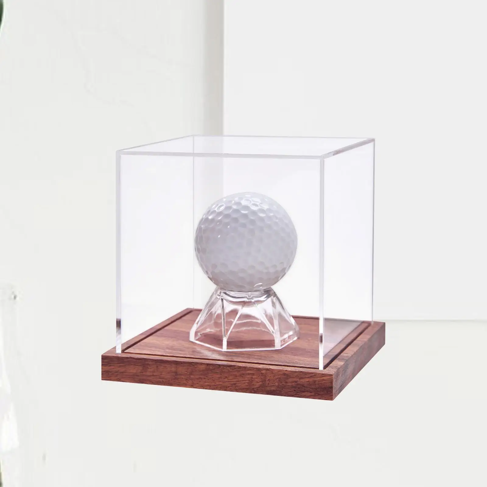 

Clear Acrylic Golf Ball Display Case Easy to Assemble Multifunction Clear Cube for Souvenir Golfball Collections Single Ball