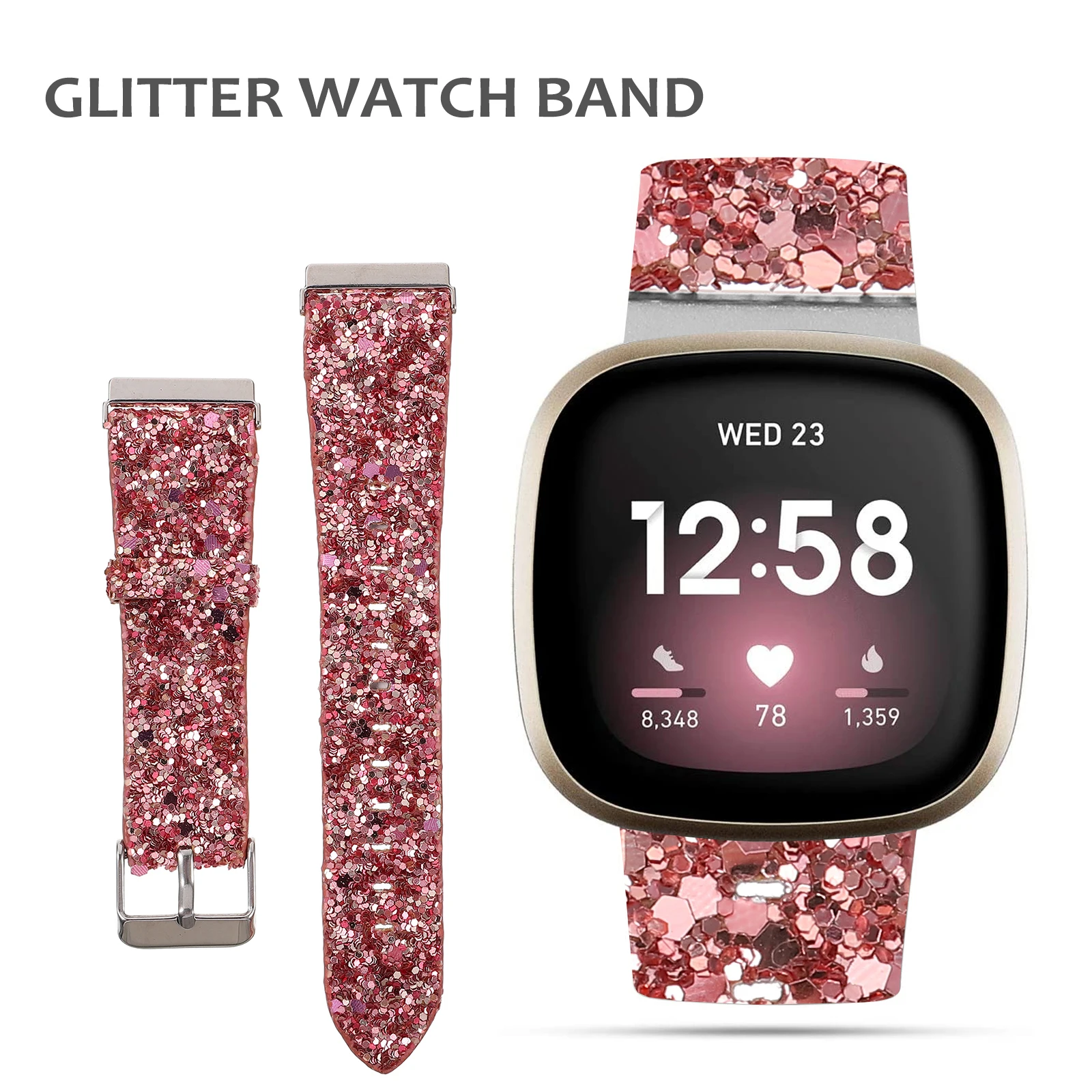 

Glitter Watch Strap Attractive Watchband Bracelet Wristband Replacement for