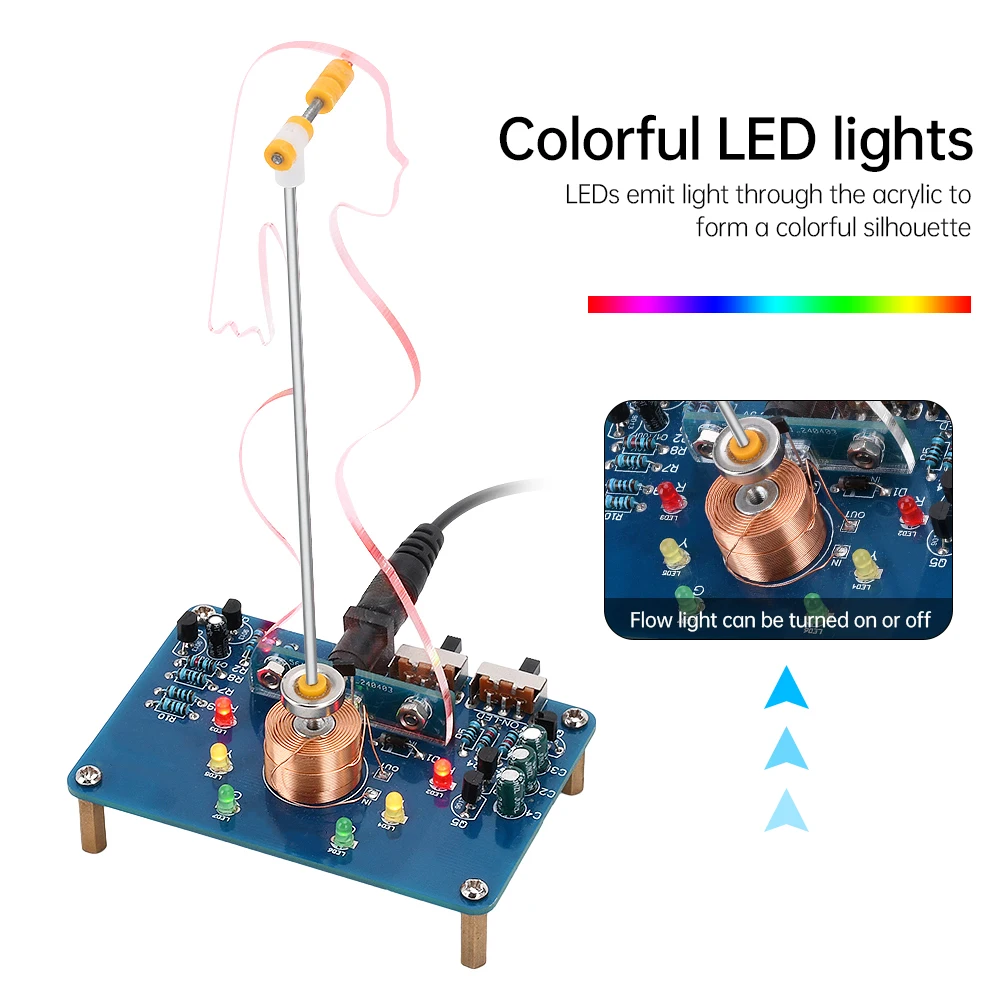DIY elektroniczny Swing zestaw elektromagnetyczny Swing eksperymentalny obwód indukcyjny nauczanie praktycznego treningu spawania części do ćwiczeń