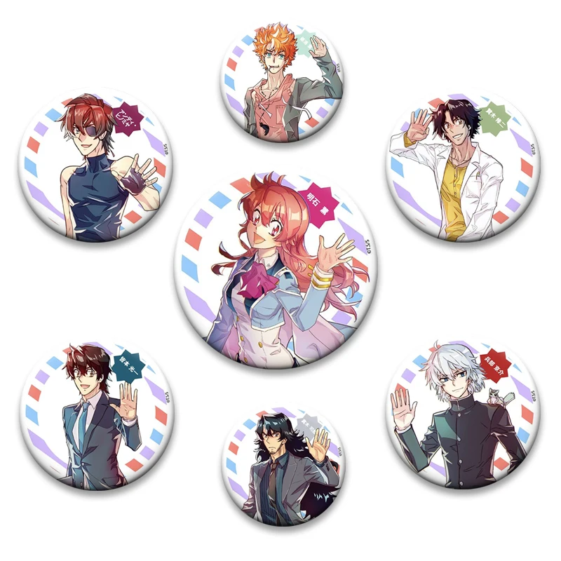 

Hajimari No Kiseki Badge Rixia Crow Rufus Brooches Game Trails Series Collectible Lapel Pin for Clothes Bag Accessories Jewelry