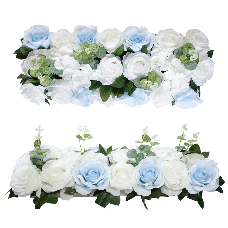 

Artificial Flowers Wedding Arch Background Decoration Fake Flower Row Wedding Centerpieces for Tables Home Party Wall Path Decor