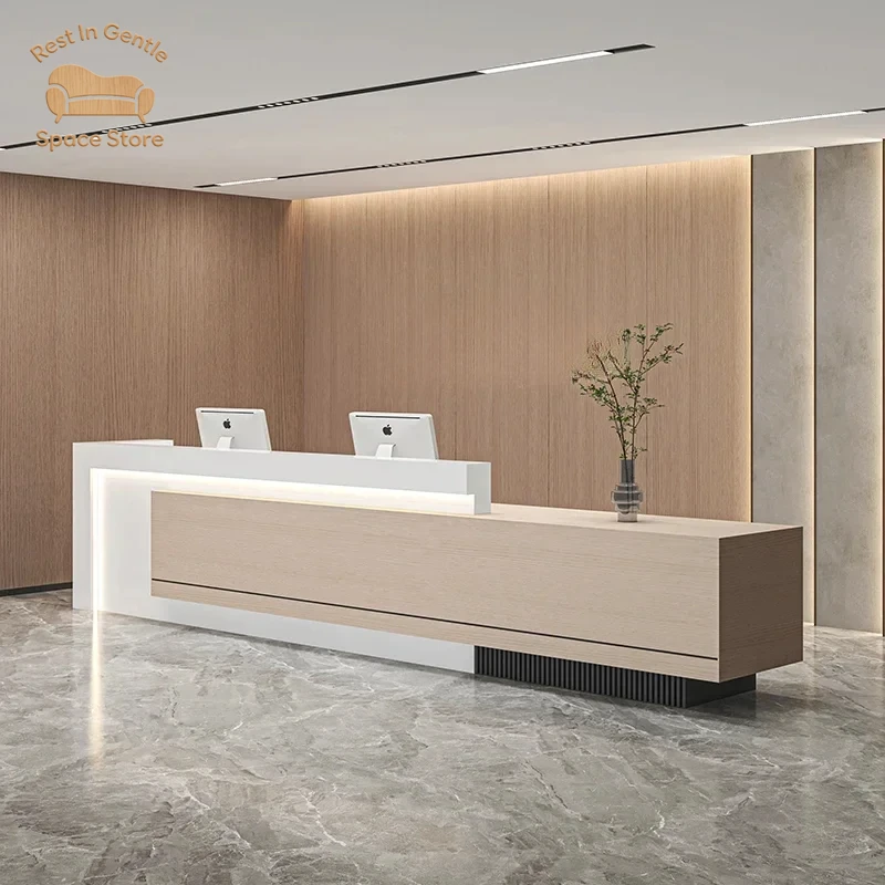 Reception Tables Desk Checkout Podium Stand Desks Podium Storage Customer Center Table Comptoir Reception Office Furniture