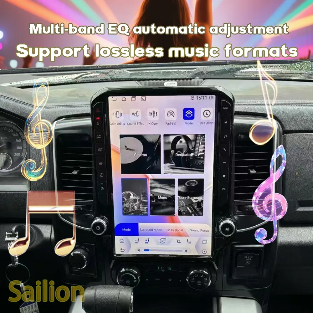 For Dodge RAM 1500 2500 3500 2008-2011 Android15 2K Screen Car Radio Multimedia Video Player Built-in 360  SWC WiFi DSP WiFi 4G